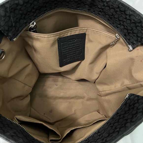 Vintage Leather Coach Laptop Bag, Black, Buckle Straps, Shoulder Tote - Picture 5 of 6